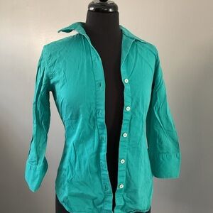 Banana republic Teal Button-Up Women's Top